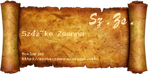 Szőke Zsanna névjegykártya